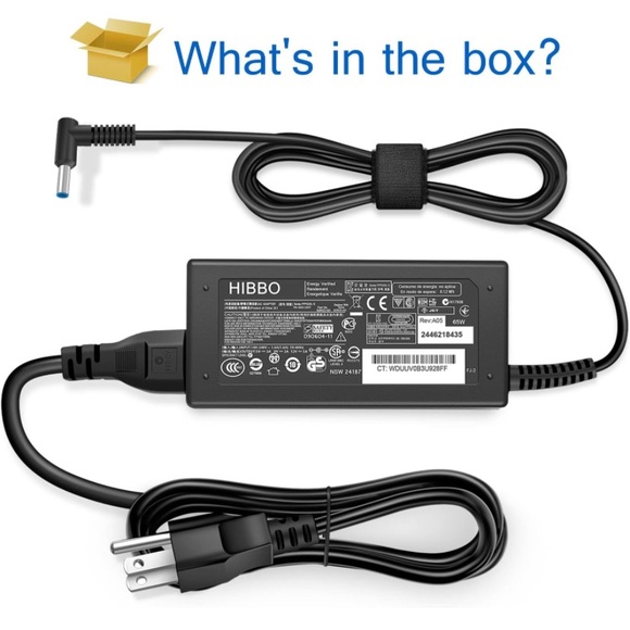 Charger for HP Laptop Computer 65W 45W Smart Blue Tip Power Adapter - Picture 7 of 7